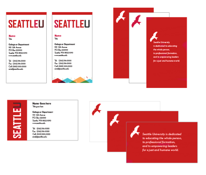 Seattle U biz cards